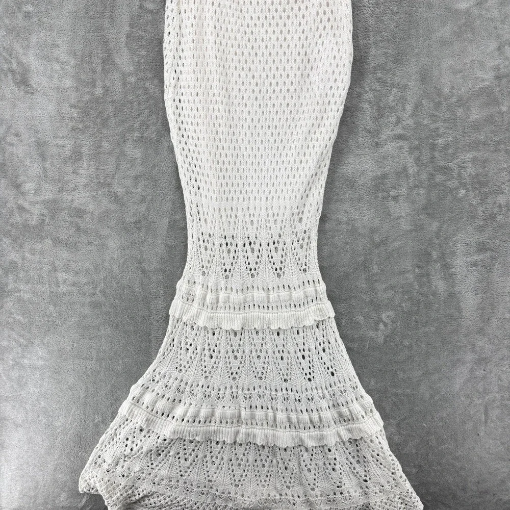 Venus Dress Womens Medium Crochet Maxi Mermaid Boho Low Back Bodycon Boho Resort - Picture 7 of 11
